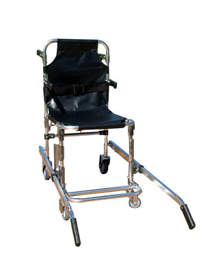 折りたたむ式 厚い アルミ合金 階段 ストレッチャー PVC 織物 4 輪 6 ハンドル