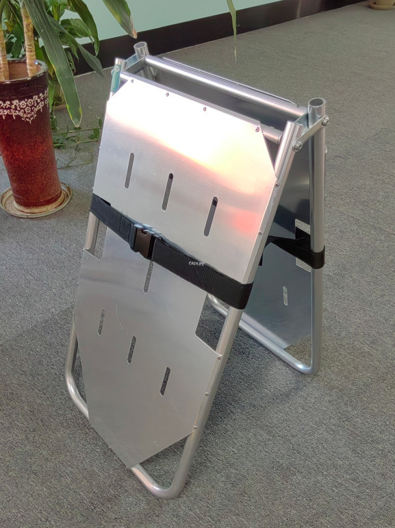 アルミ合金ハードボード 患者移転のための2つ折りたたみストレッチャー 軽量 持ち運びに便利