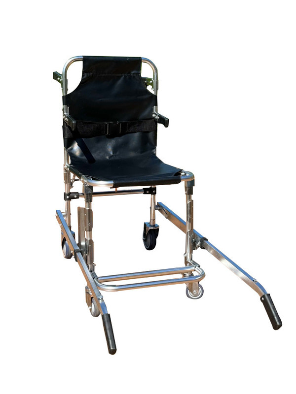 折りたたむ式 厚い アルミ合金 階段 ストレッチャー PVC 織物 4 輪 6 ハンドル