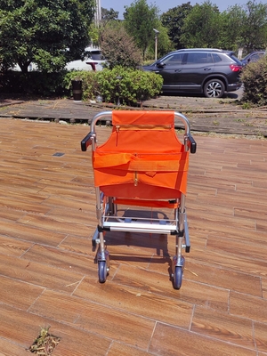 良い価格 4輪 アルミ合金 階段 ストレッチャー 折りたたむ式 PVC 布 緊急患者移転用 オンライン